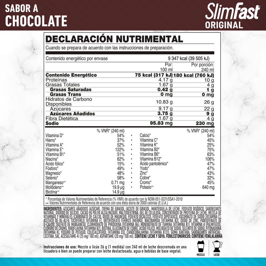 Slim Fast Malteada Original 1.35 kg Nueva imagen