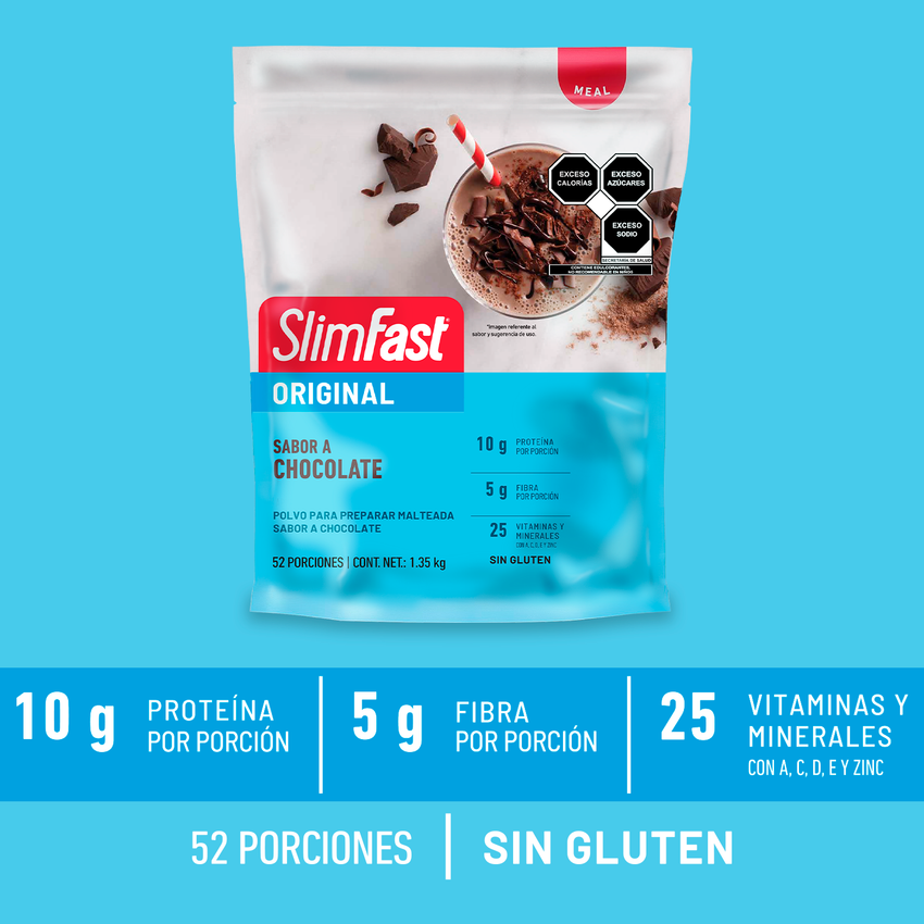 Slim Fast Malteada Original 1.35 kg Nueva imagen